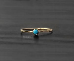 14K Sleeping Beauty Turquoise Ring