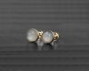 White Moonstone 14K Solid Gold Earrings