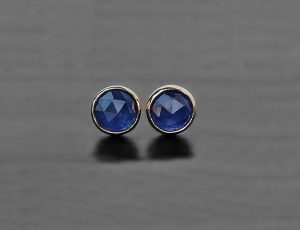 Blue Sapphire 14K Gold Earrings