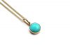 Turquoise 14K Gold Pendant Necklace