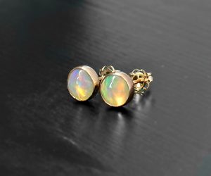 Opal 14 K Gold Earrings