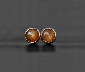 Golden Moonstone 14K Gold Earrings