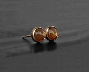 Golden Moonstone 14K Gold Earrings