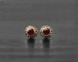 Ruby 14K Gold Earrings