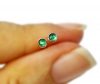 Emerald 14K Rose Cut Earrings