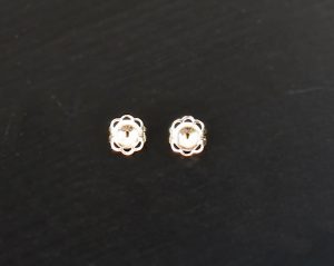 Mother of Pearl 8 mm 14K Gold Earrings