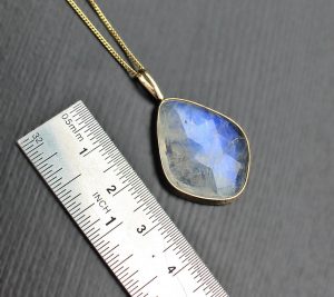 Rainbow Moonstone 14K Gold Necklace