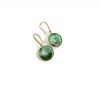 Jade & Diamond 14K Solid Gold Earrings